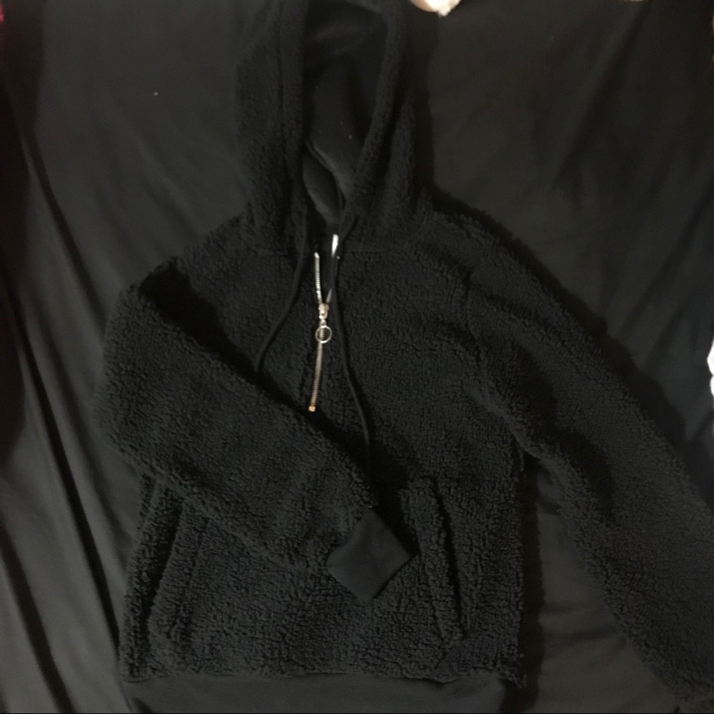 Black Sherpa hoodie